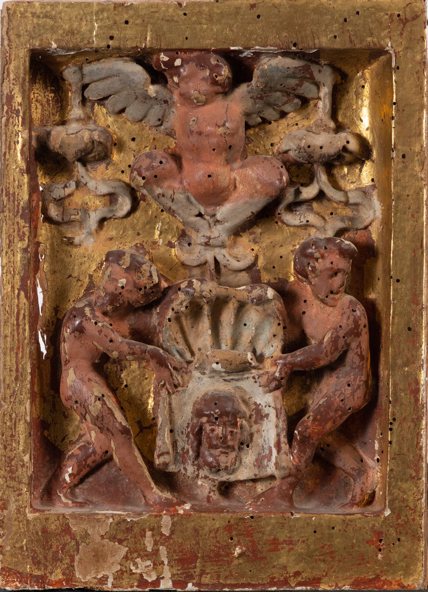 Pair of Plateresque Altar Frontals depicting Souls in Purgatory, 16th century - Image 5 of 6