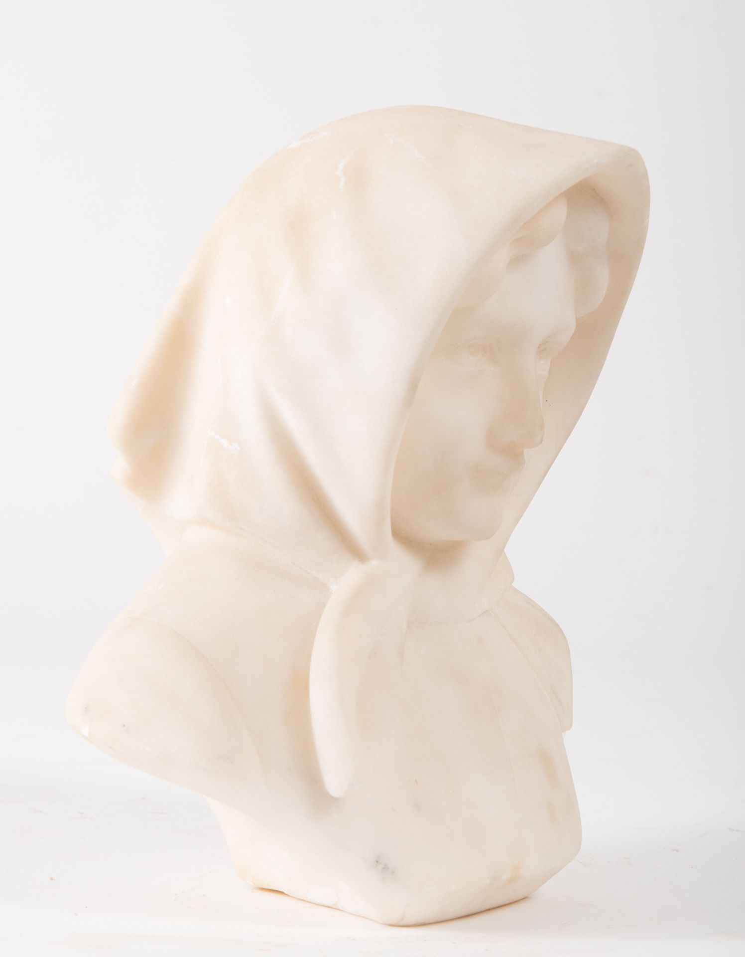 Bust of Shepherdess in Marble, Italian school of the 19th century - Image 3 of 4