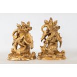 Pair of decorative Italian Rococo style Wall Corbels depicting Dragons, 18th century