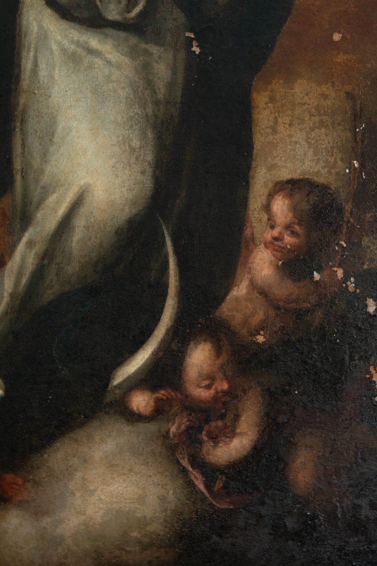 Important Immaculate Virgin Surrounded by Angels, Sevillian school of the 18th century, circle of Ju - Image 5 of 6