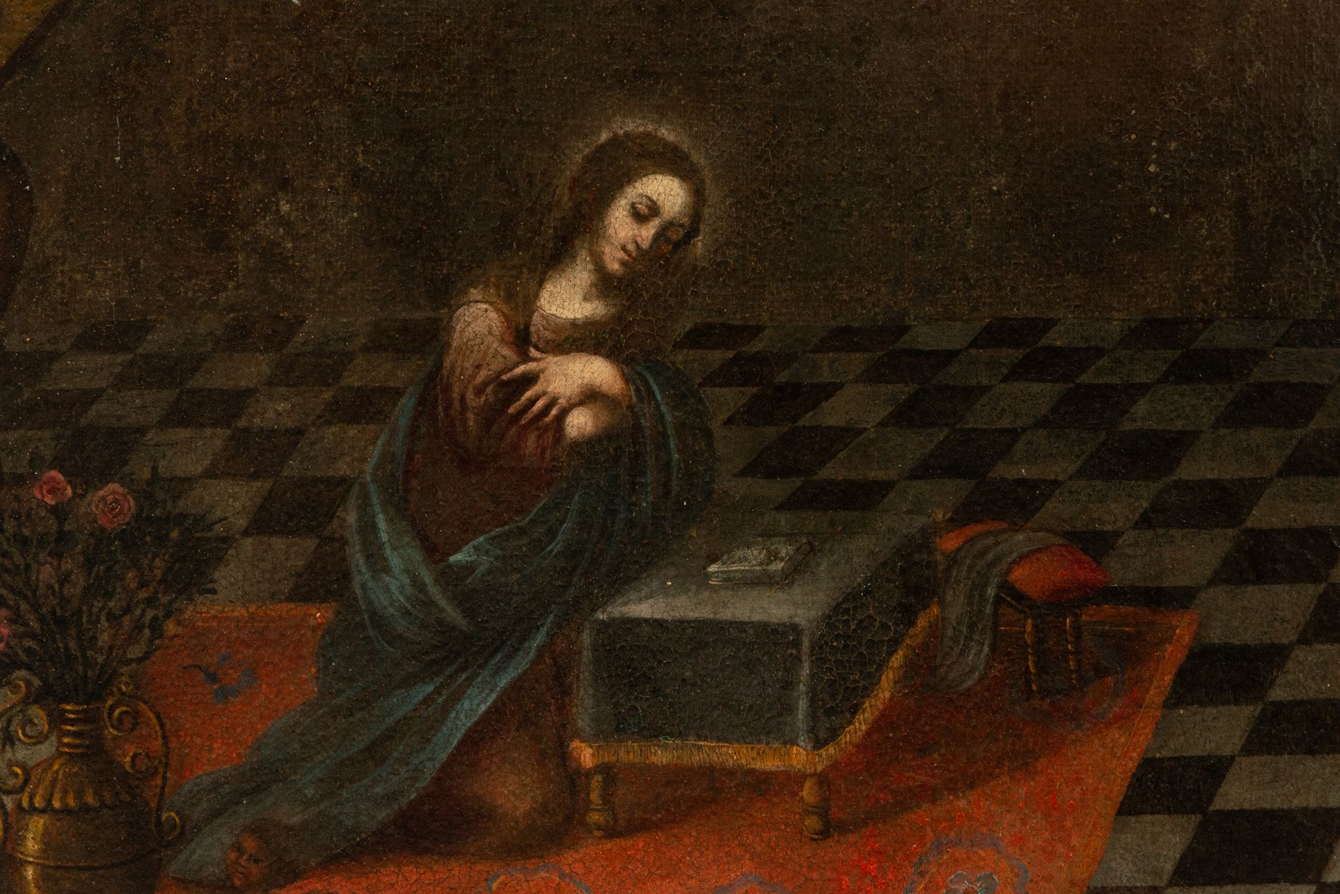 The Annunciation of Mary, Andalusian school from the early 17th century - Image 4 of 6