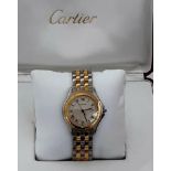 CARTIER COUGAR WATCH IN STEEL AND GOLD 33mm