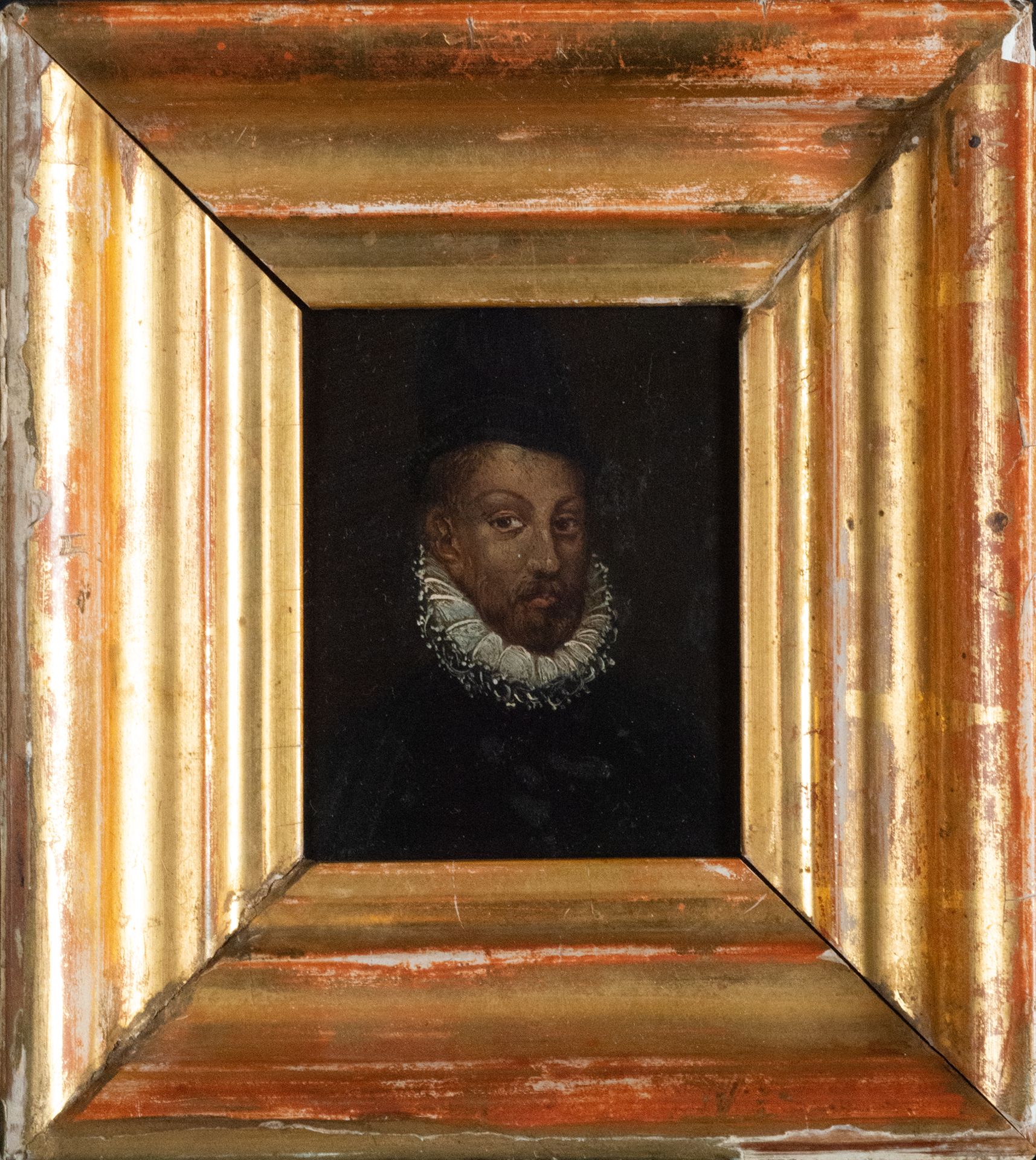 Portrait of King Phillip II in copper oval, circle of Sofonisba Anguissola (Cremona, c. 1535-Palermo