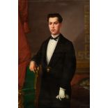 Portrait of a 19th century Gentleman, signed and dated Augusto Manuel de Quesada, 1878