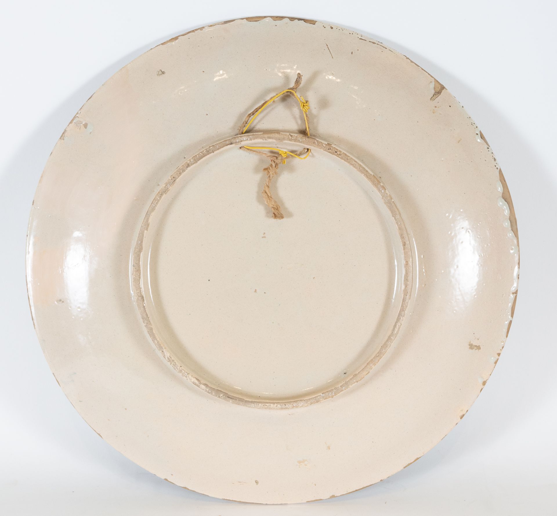 Arab courtyard, enameled ceramic plate, 19th century - Image 4 of 4