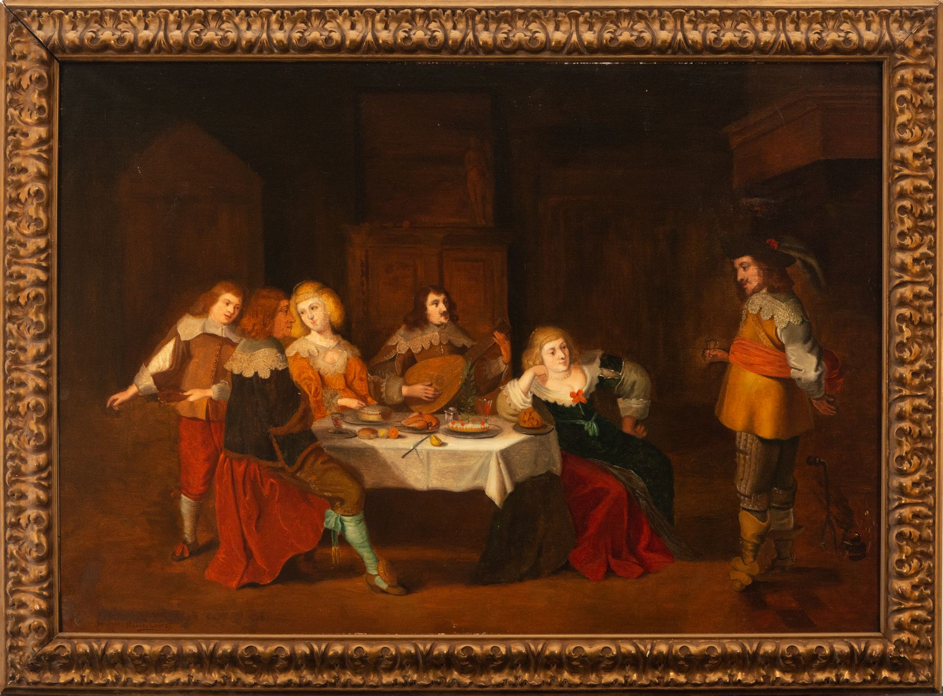 The Banquet, Rafael CortŽs, following models of the Flemish Baroque, 19th - 20th centuries