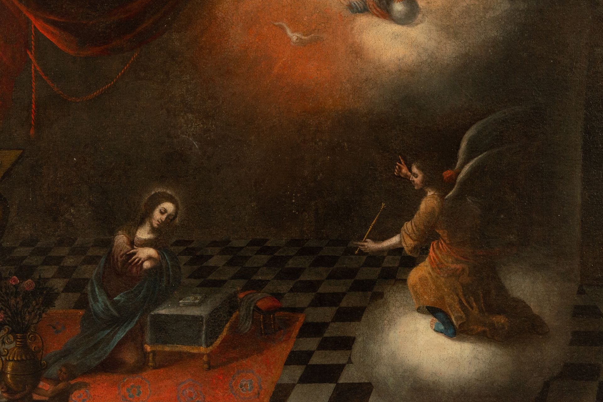 The Annunciation of Mary, Andalusian school from the early 17th century - Image 2 of 6