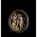 The Descent of Christ, Important Oval in ivory mounted in silver, German or Italian work of the 16th