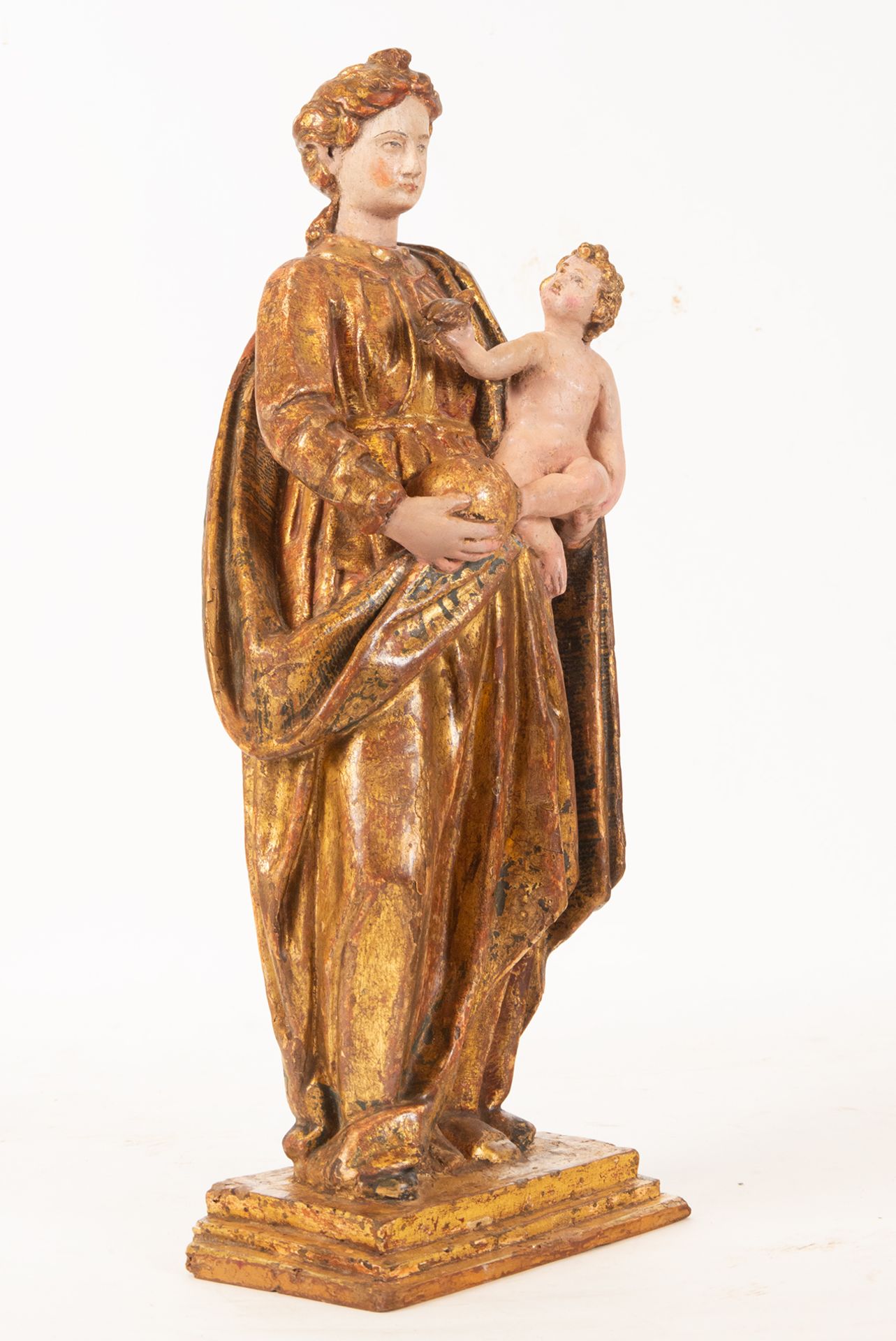 Important Virgin with Child in her arms, Hispano-Flemish school of the 16th century - Image 6 of 11