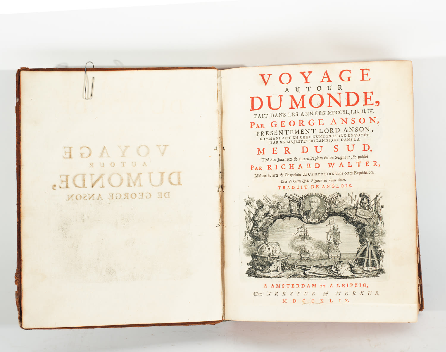 Lord Anson's Voyage Round the World, translated from the English, edited 1749 - Bild 2 aus 11