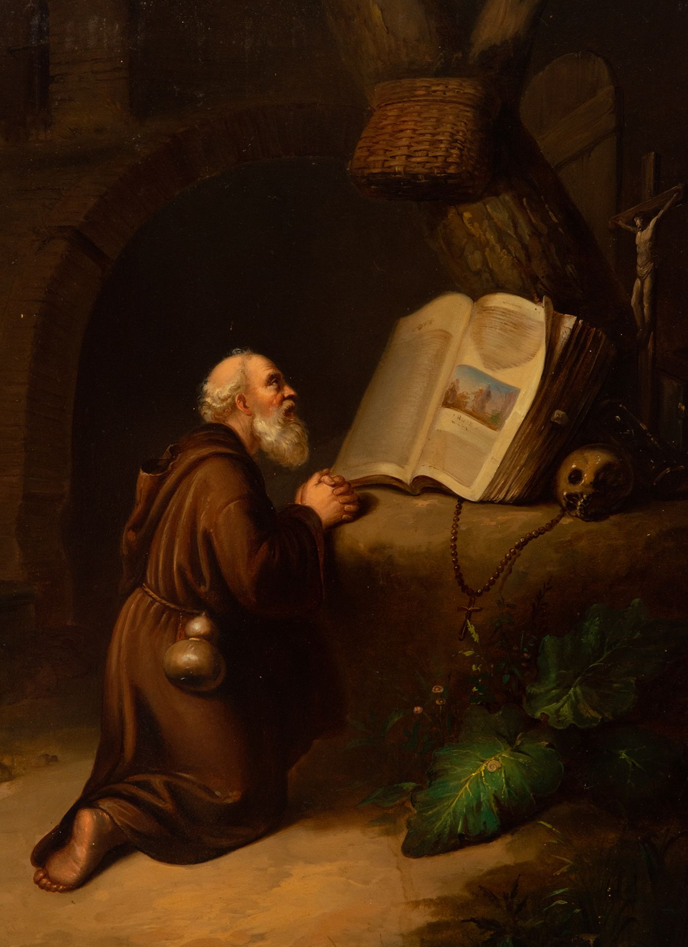 Saint Francis in Prayer, Italian school of the 18th and 19th centuries - Image 2 of 4