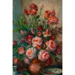 Pair of Still Life of Flowers, 20th century Spanish school, signed