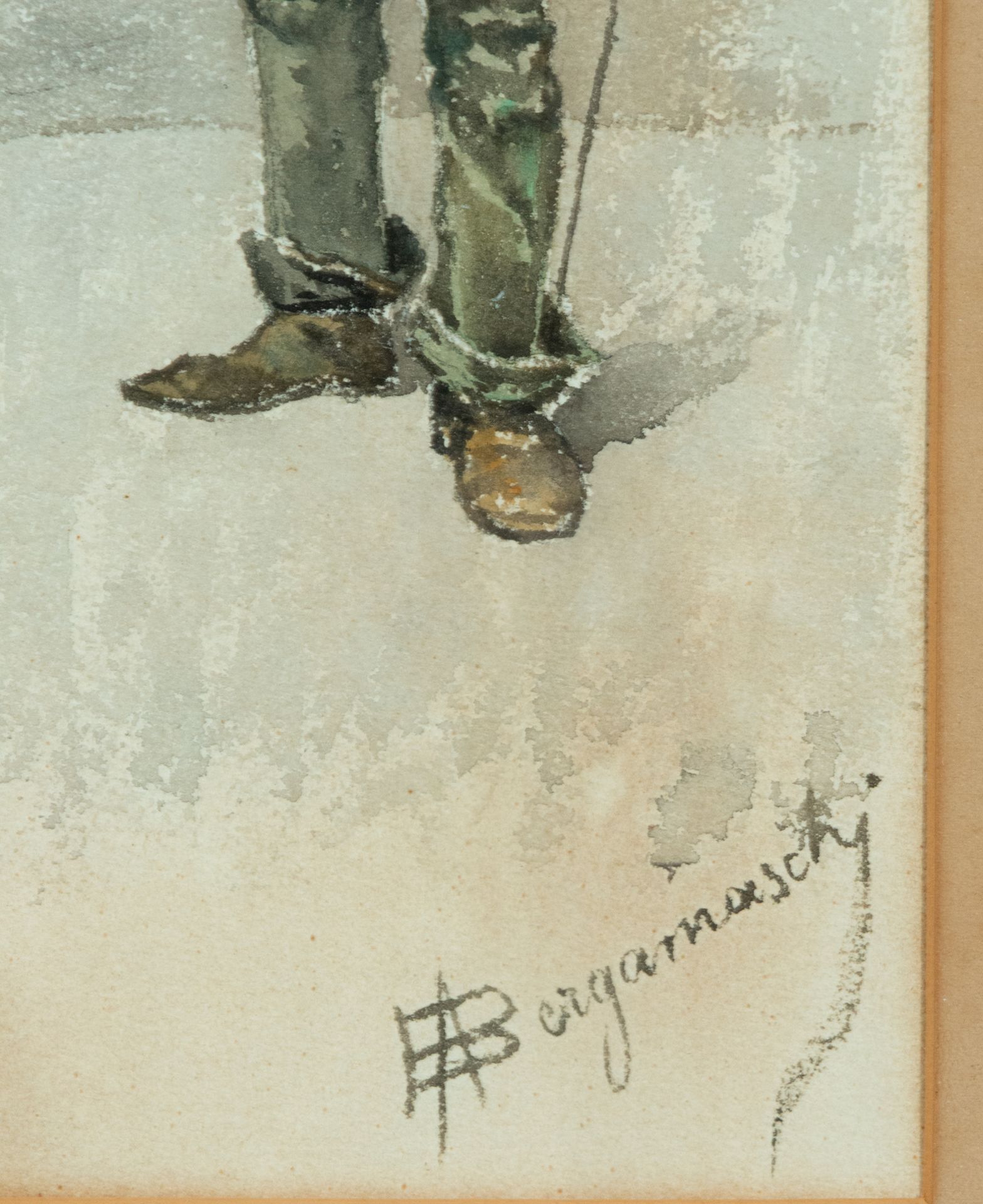 Pair of Musketeer and Musician Watercolors on Paper, 19th century Italian school - Image 3 of 8