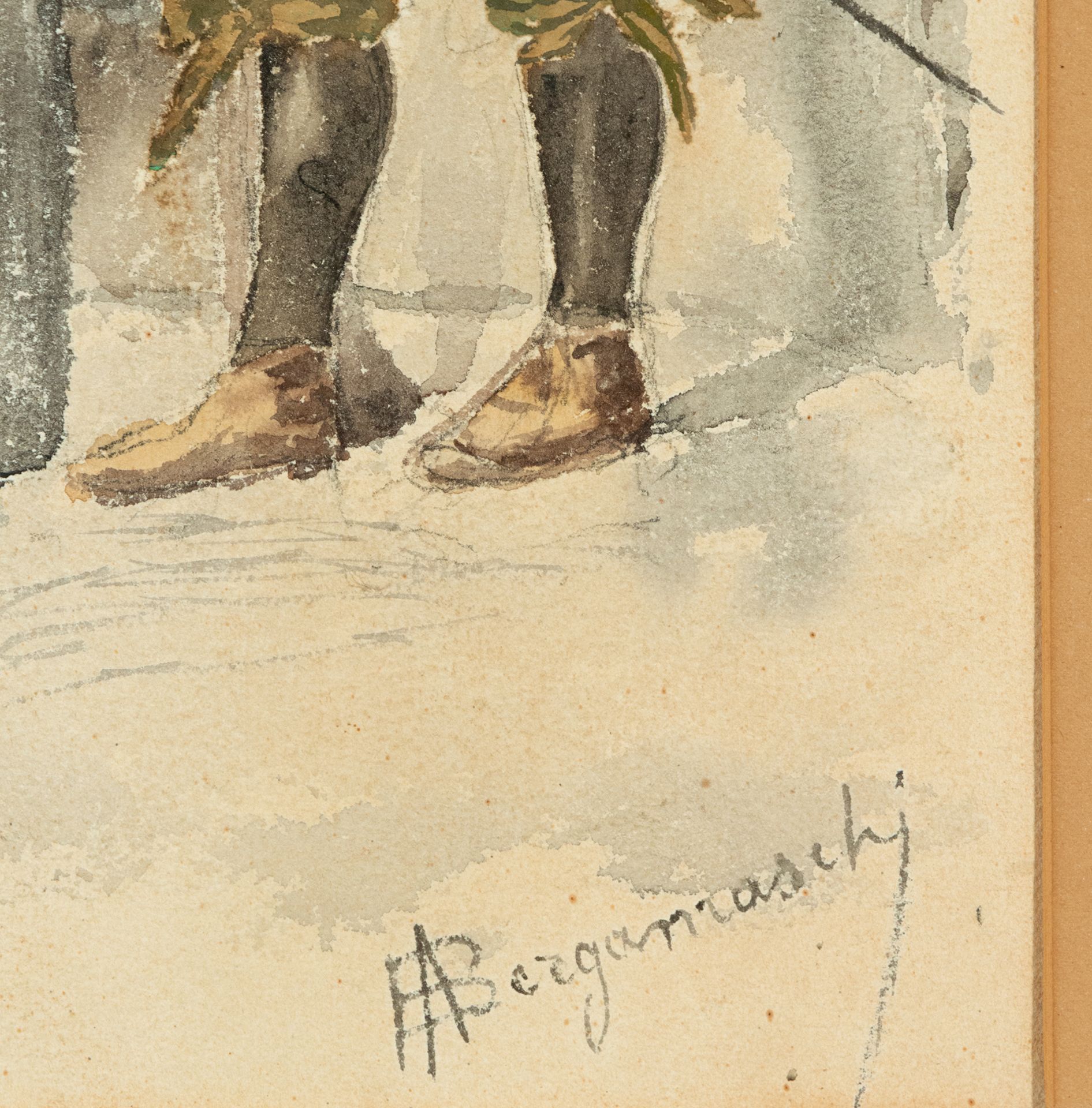 Pair of Musketeer and Musician Watercolors on Paper, 19th century Italian school - Image 7 of 8