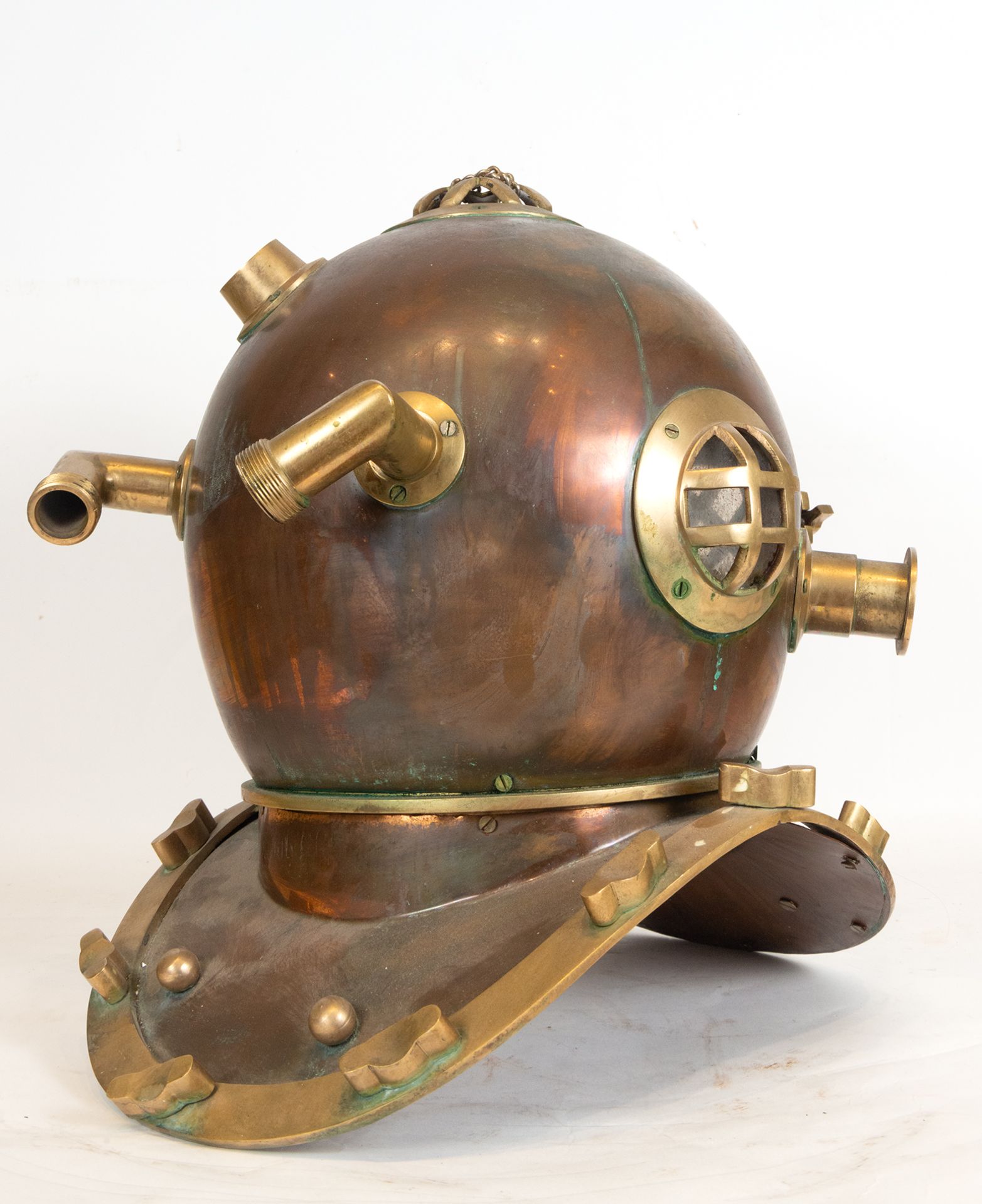 Rare Solid Bronze Diver's Helmet, Italy or England, late 19th century - early 20th century - Image 4 of 5