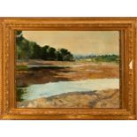 Landscape with River, Spanish school of the early 20th century, signed and dated 1903