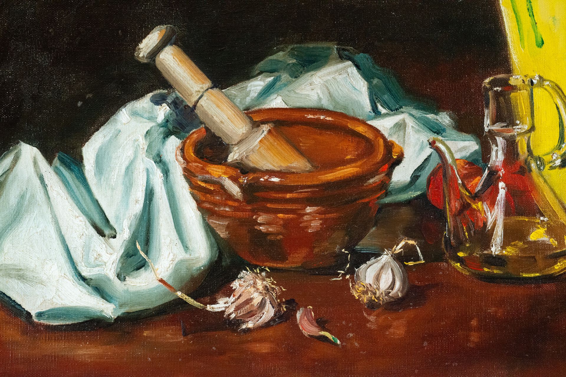 Pair of still lifes, signed Mill‡s, Spanish school of the 20th century - Image 2 of 9