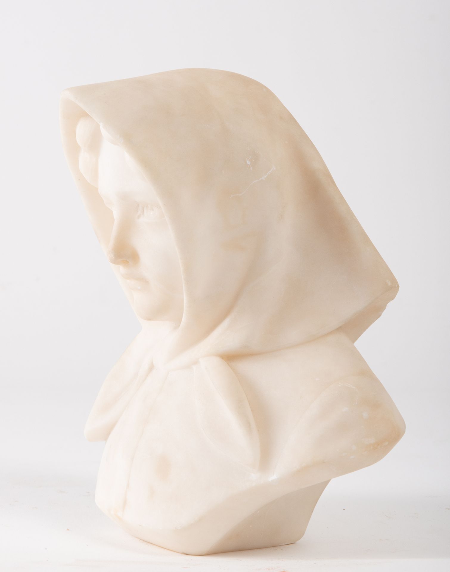 Bust of Shepherdess in Marble, Italian school of the 19th century - Image 2 of 4