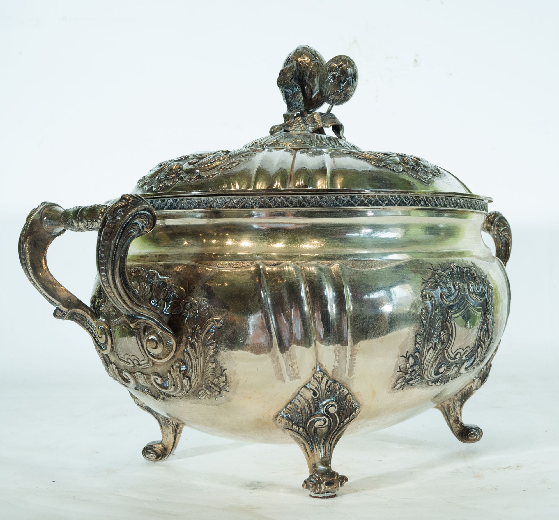 Important tureen in 925 sterling silver, XIX century - Image 3 of 5