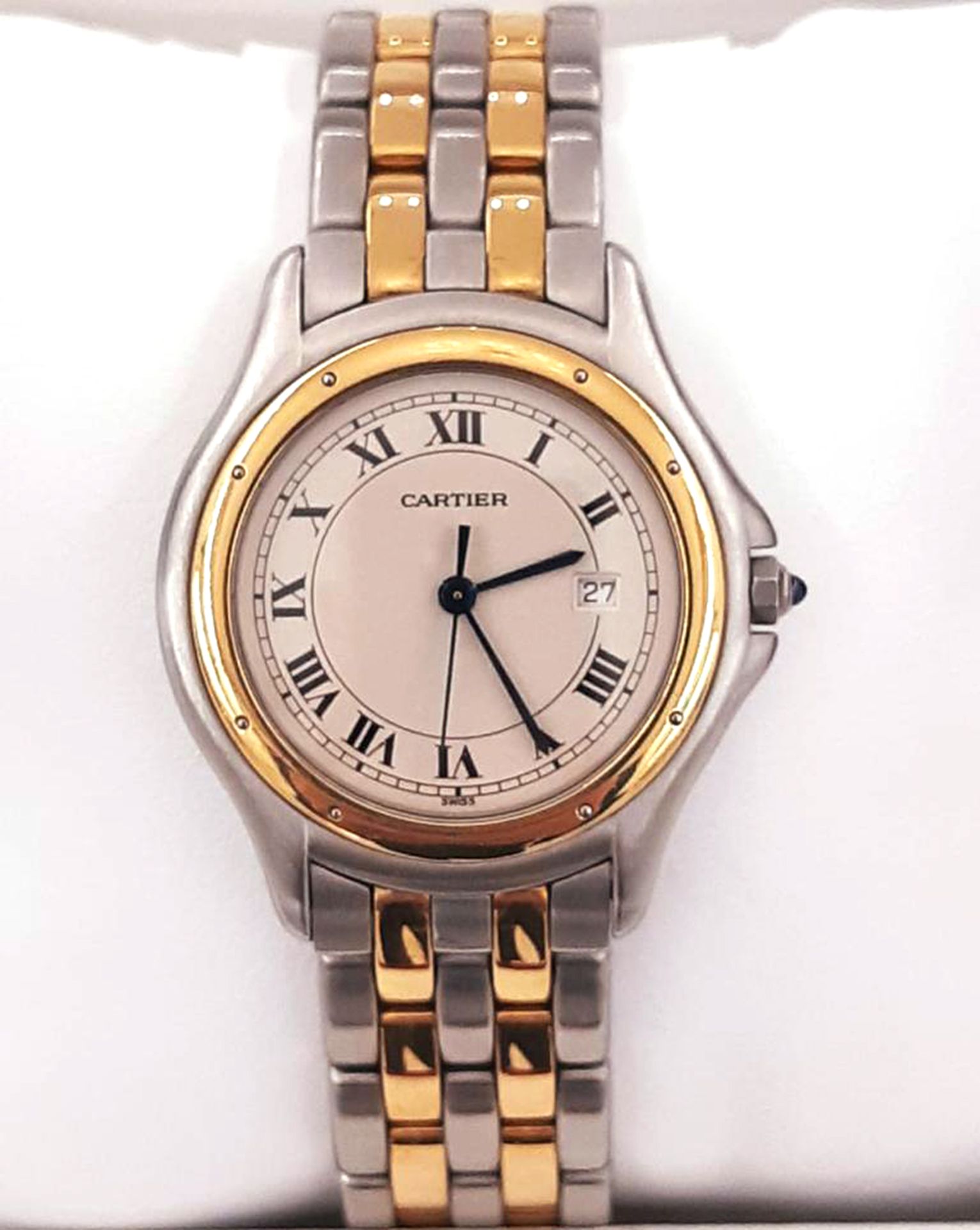 CARTIER COUGAR WATCH IN STEEL AND GOLD 33mm - Image 3 of 6