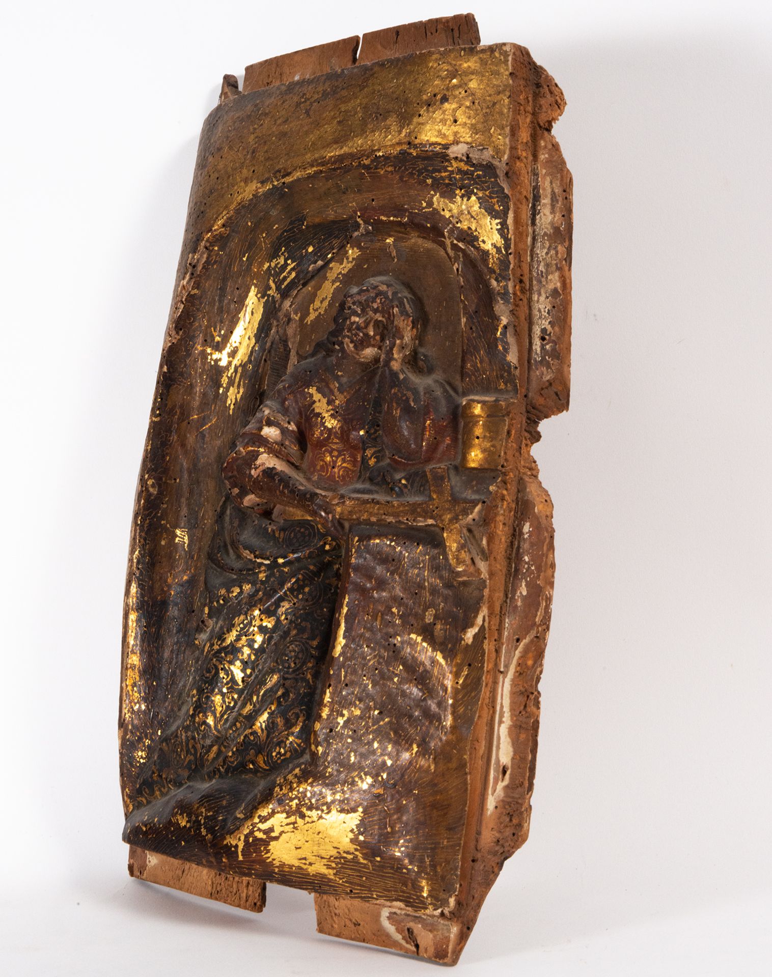 Altar element with relief of Penitent Magdalena, 16th century - Image 4 of 6