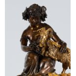 Exceptional Large French Tabletop Clock depicting Bacchus with Ram, Paris Machinery, circa 19th cent