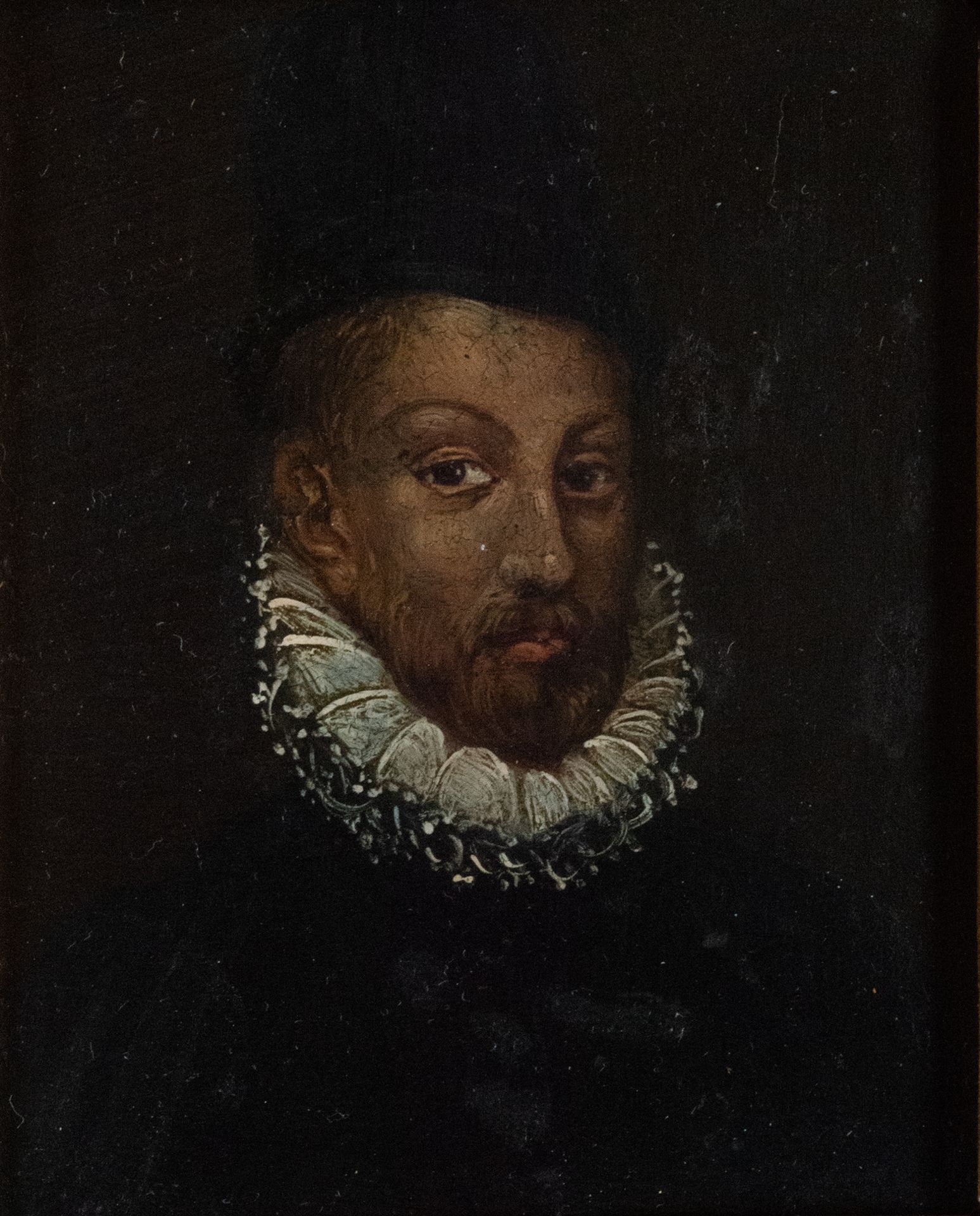 Portrait of King Phillip II in copper oval, circle of Sofonisba Anguissola (Cremona, c. 1535-Palermo - Image 2 of 3