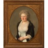 Important Oval Portrait of a Lady, French school of the 18th century