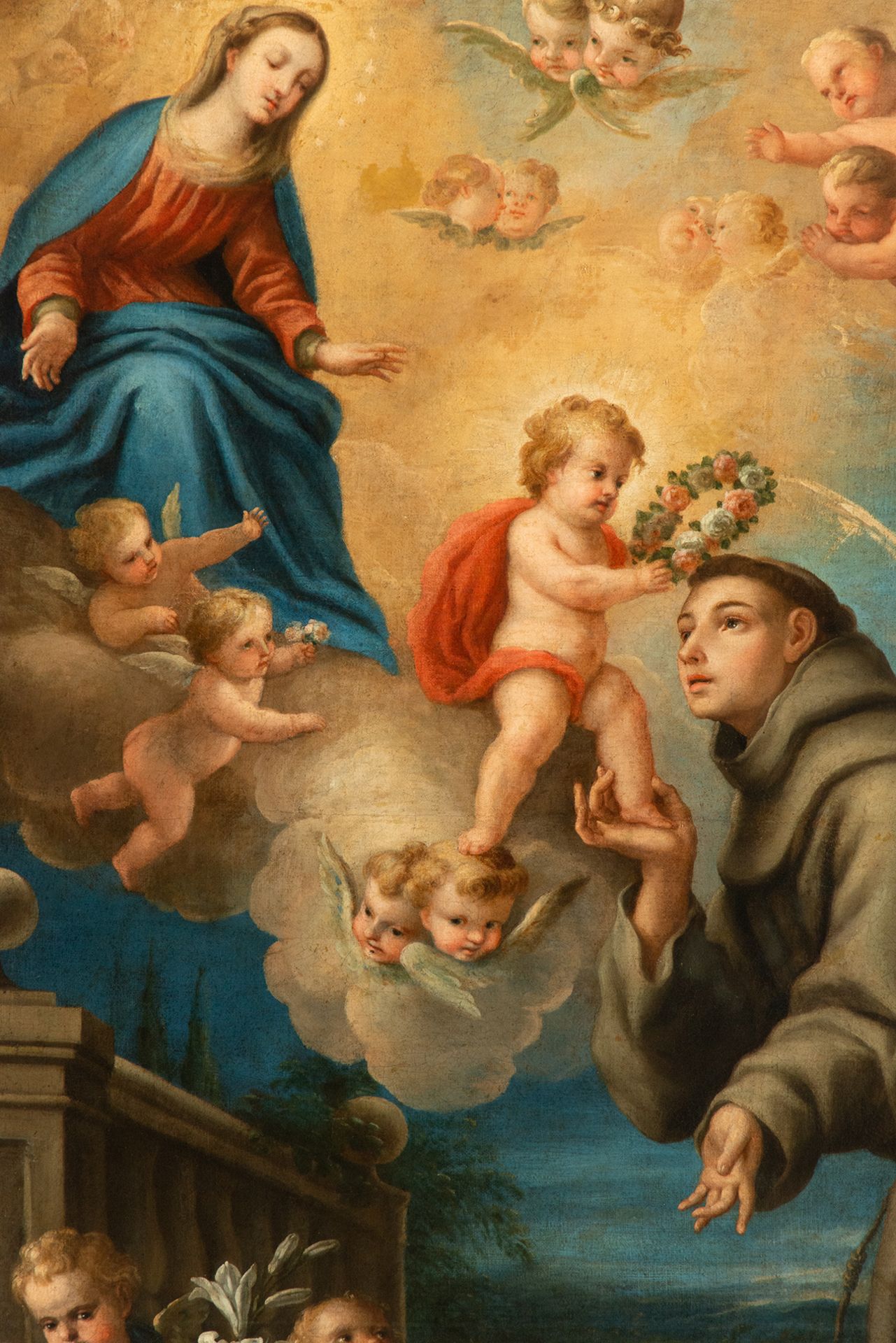 Large Coronation of Saint Francis of Assisi, school of Carlo Maratta, Italian school of the 17th 18t - Image 2 of 2