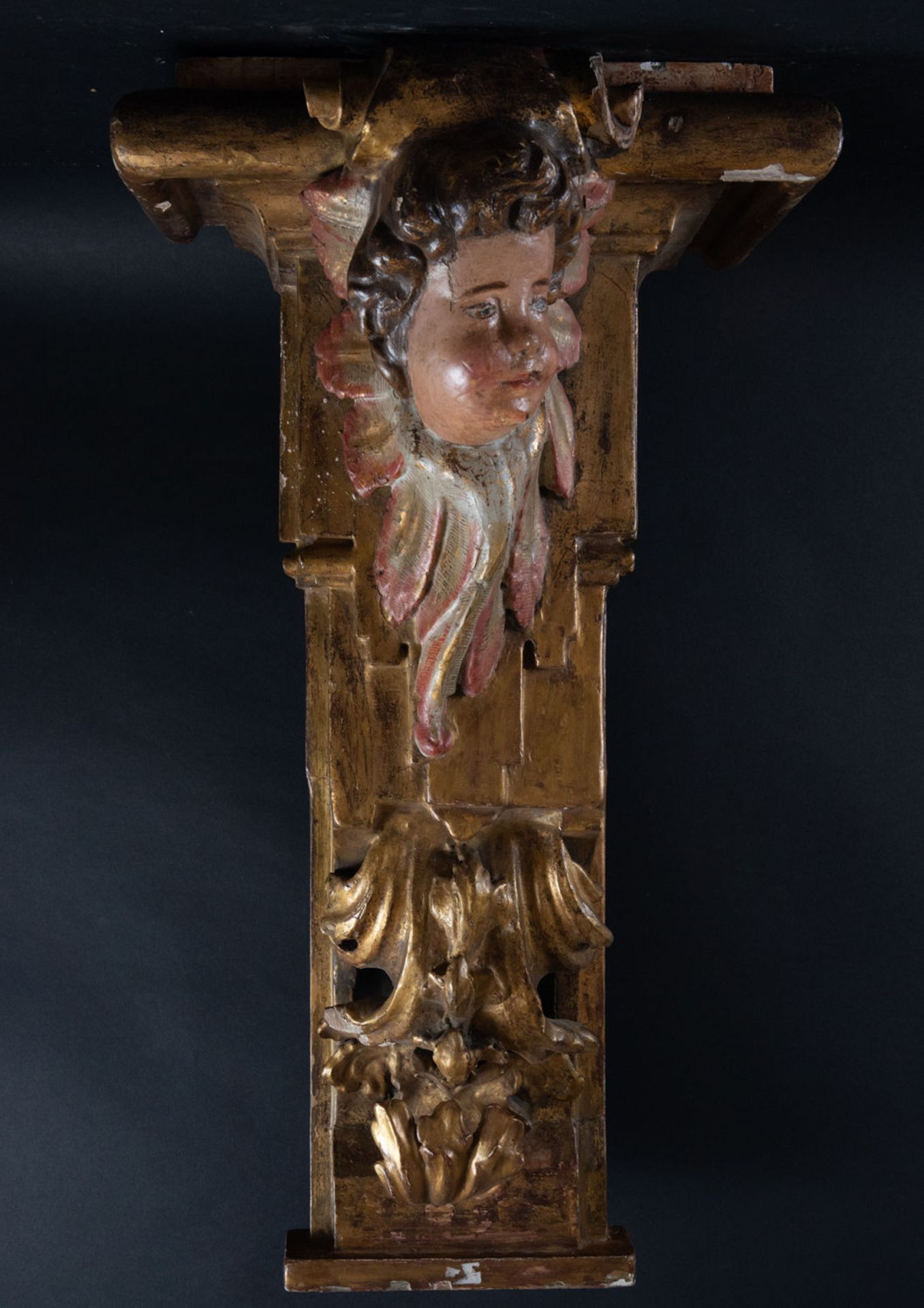 Pair of Important Corbels or Wall Supports of Cherubs, Spain, 17th century - Image 2 of 14