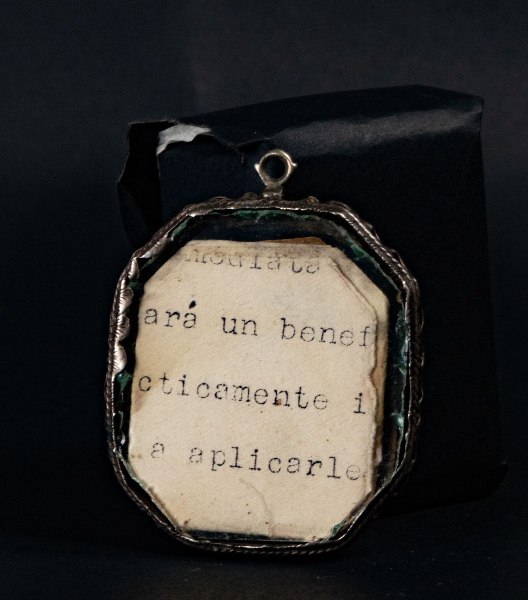 Silver Octagonal Medallion Reliquary with Saint Teresa of çvila, 17th century - Bild 3 aus 3