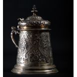 Tankard in German Silver from the 17th century, with German hallmarks