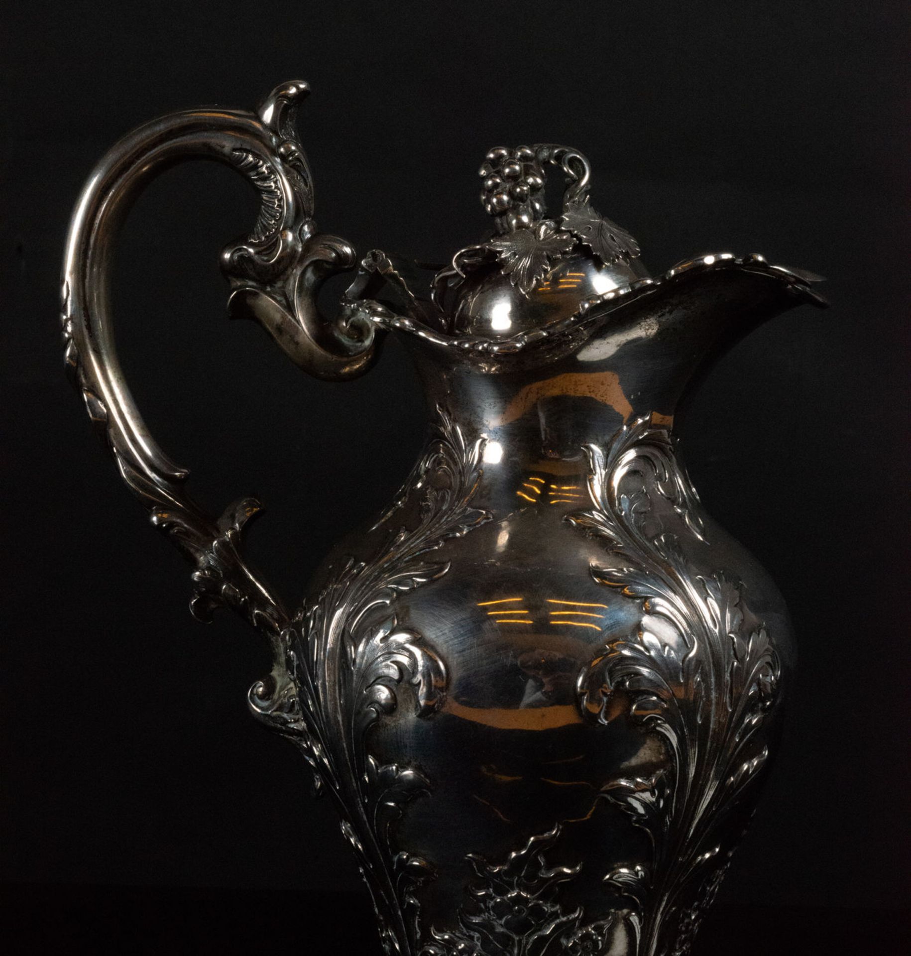 Wine Jug in Solid Portuguese Silver 925, 19th century - Image 2 of 7