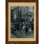 Saint Suplice Market in Paris, grisaille, Circle of Jean Georges BŽraud (1849-1936, France)