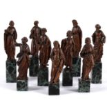 Rare series of 9 Apostles, German school late 17th - early 18th century