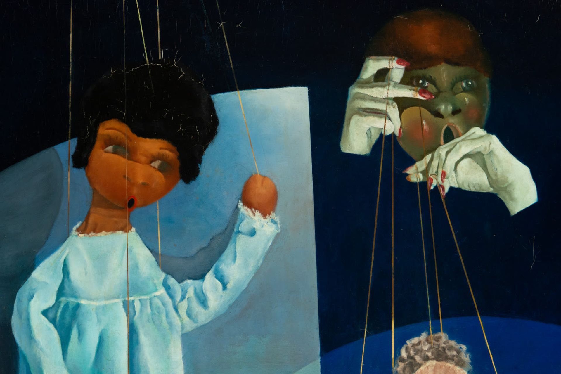 Puppets, abstract composition, Spanish school of the 20th century - Image 4 of 6