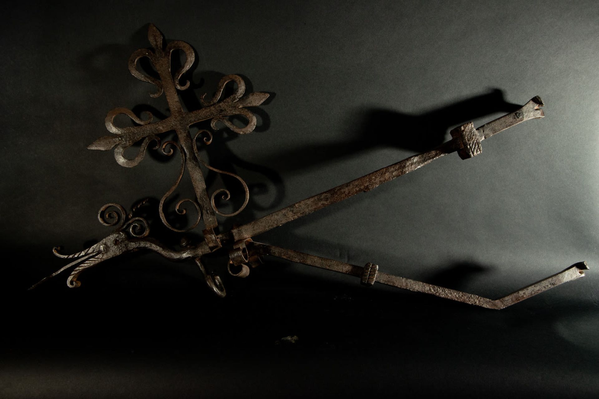 Gothic wall lamp in wrought iron, XV century - Image 5 of 7