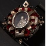 Rare Silver Plateresque reliquary with Mantle of the Holy Virgin of Pilar, Aragonese school, 16th -