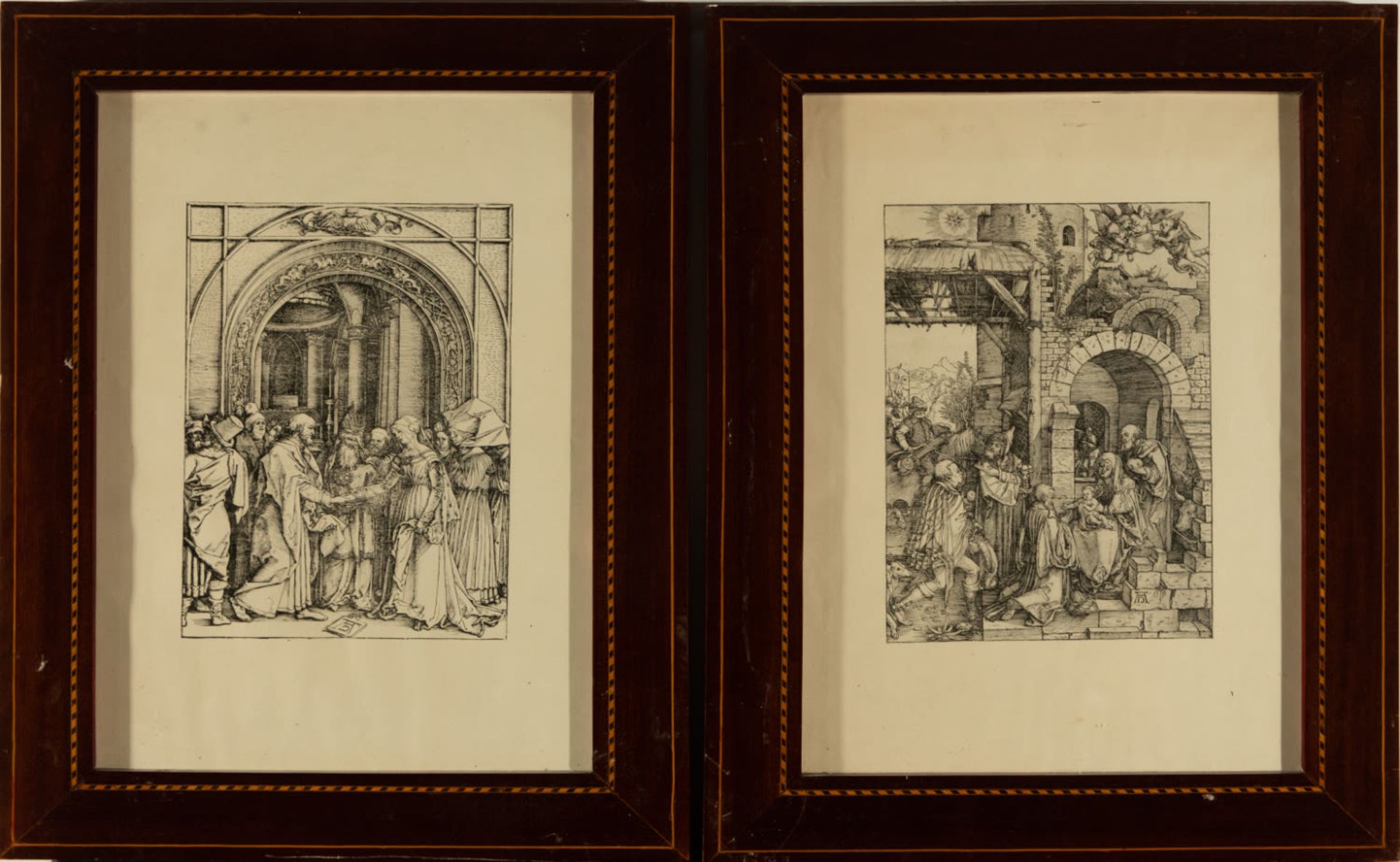 "The Marriage of Mary" and "Adoration of the Kings", Pair of Engravings after plates by Albrecht DŸr - Bild 2 aus 8