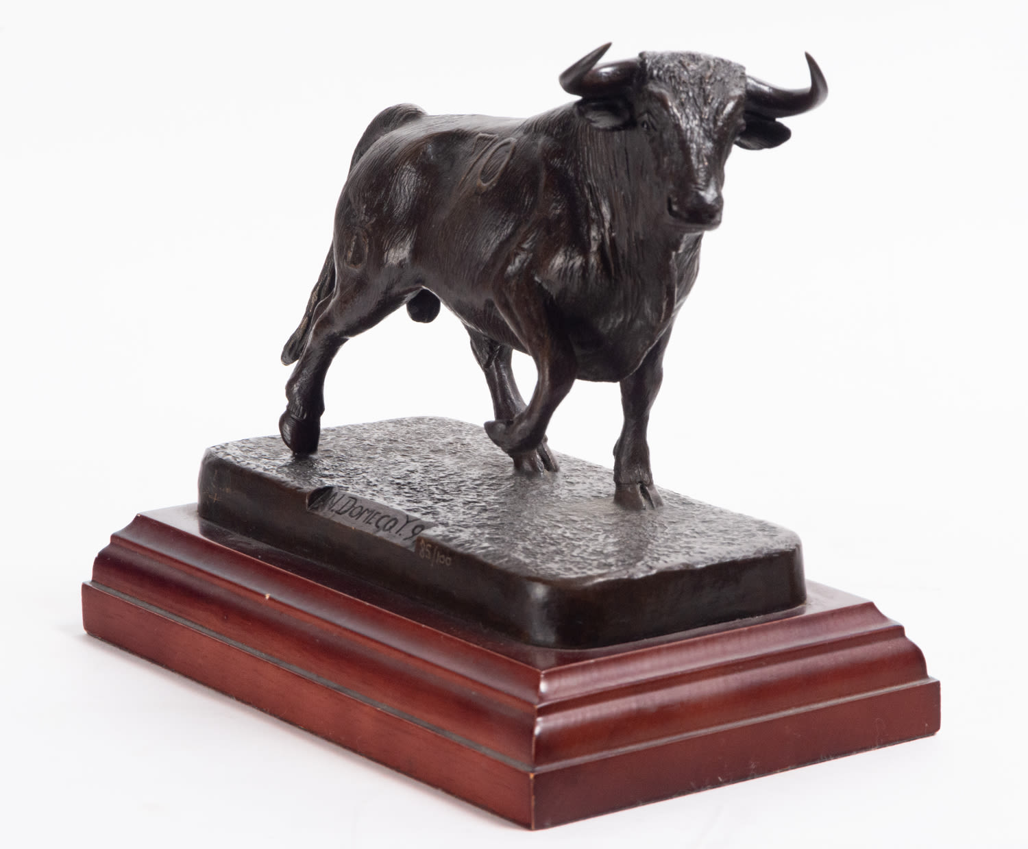 Domecq fighting bull in patinated bronze, 20th century - Image 3 of 5