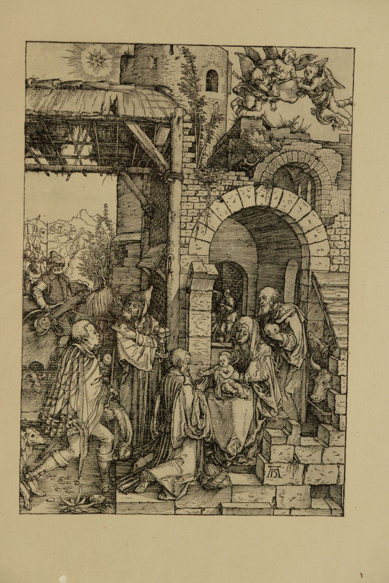 "The Marriage of Mary" and "Adoration of the Kings", Pair of Engravings after plates by Albrecht DŸr - Bild 4 aus 8