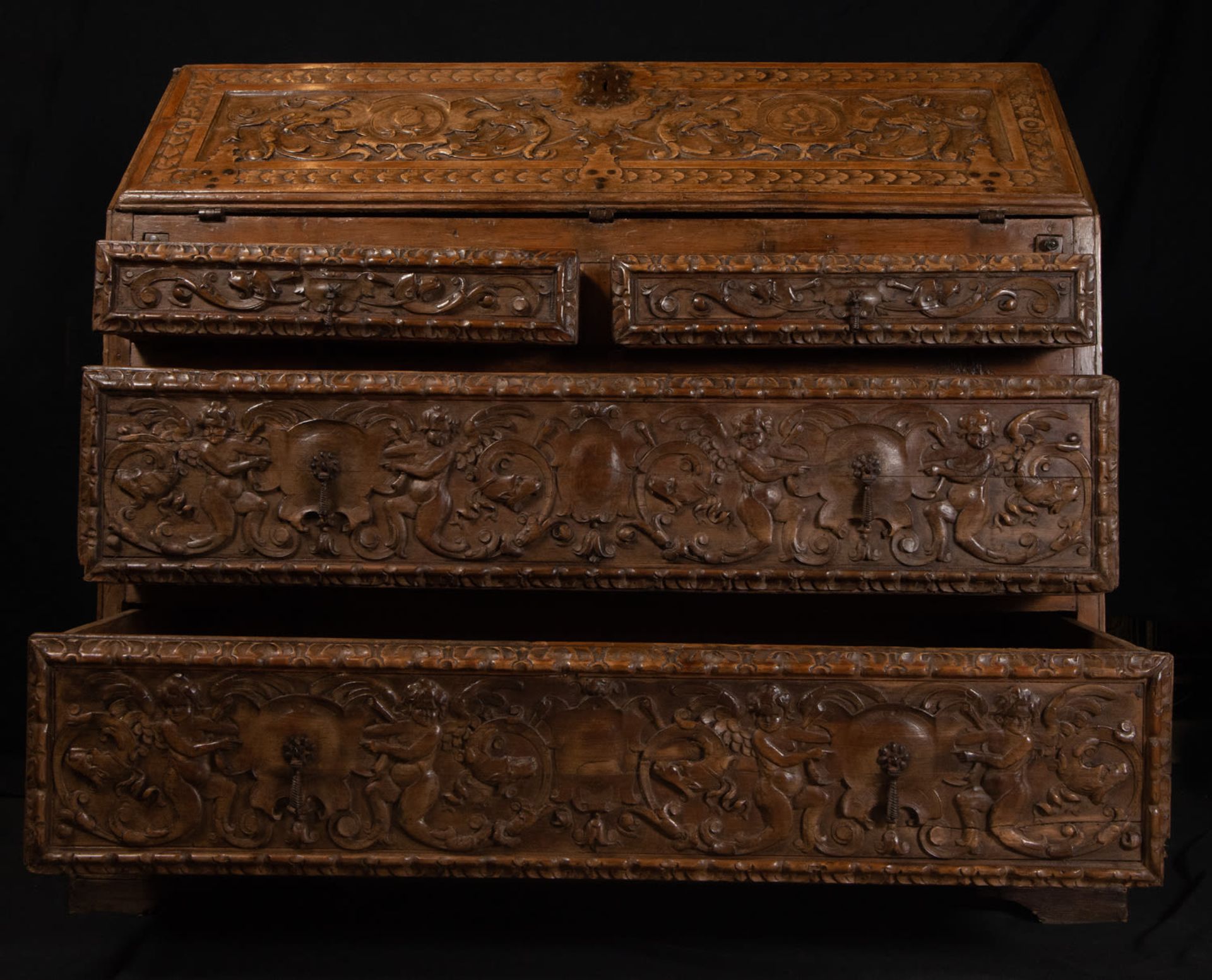 Exceptional Plateresque Desk Cabinet, Spanish Renaissance school of the 16th century - Image 5 of 9