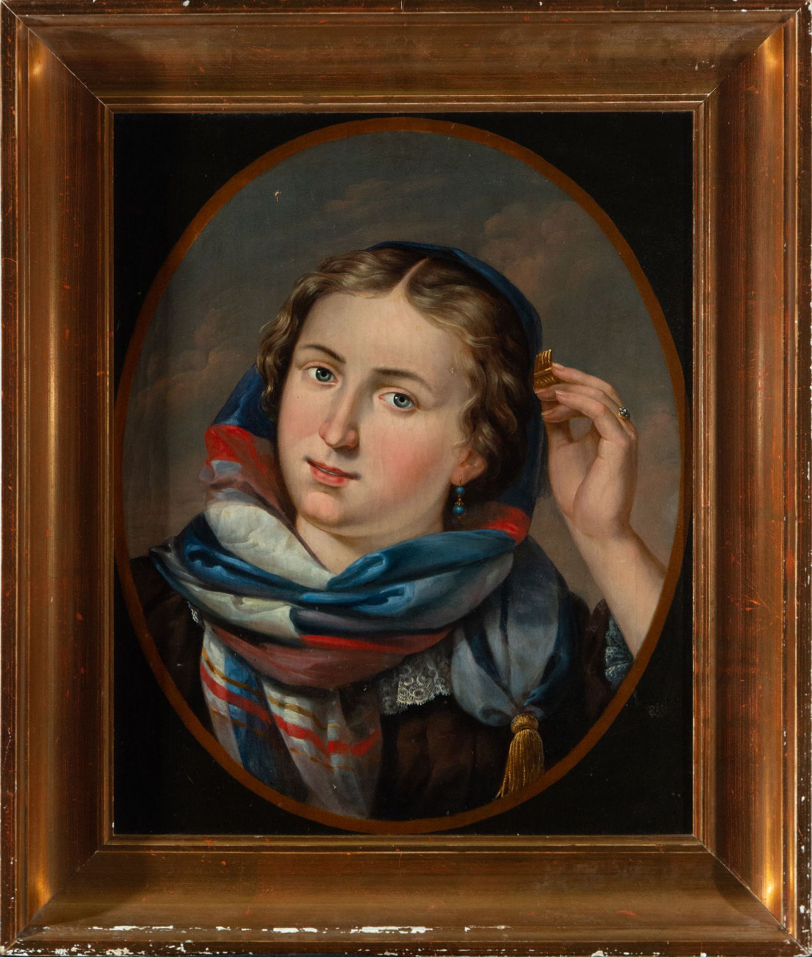 Oval Portrait of a Young Lady, Italian Neoclassical school, early 19th century - Bild 2 aus 3