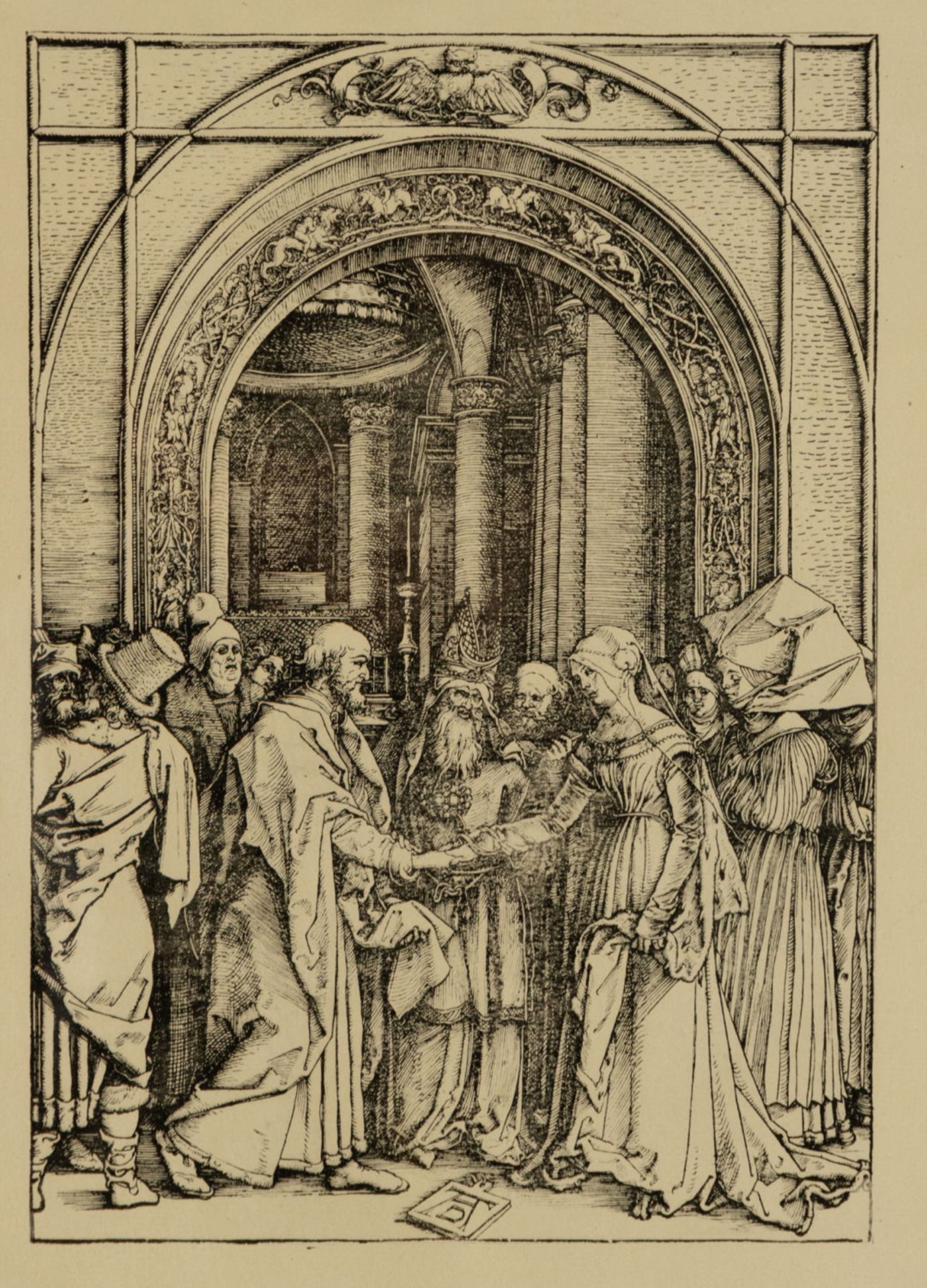 "The Marriage of Mary" and "Adoration of the Kings", Pair of Engravings after plates by Albrecht DŸr - Bild 7 aus 8