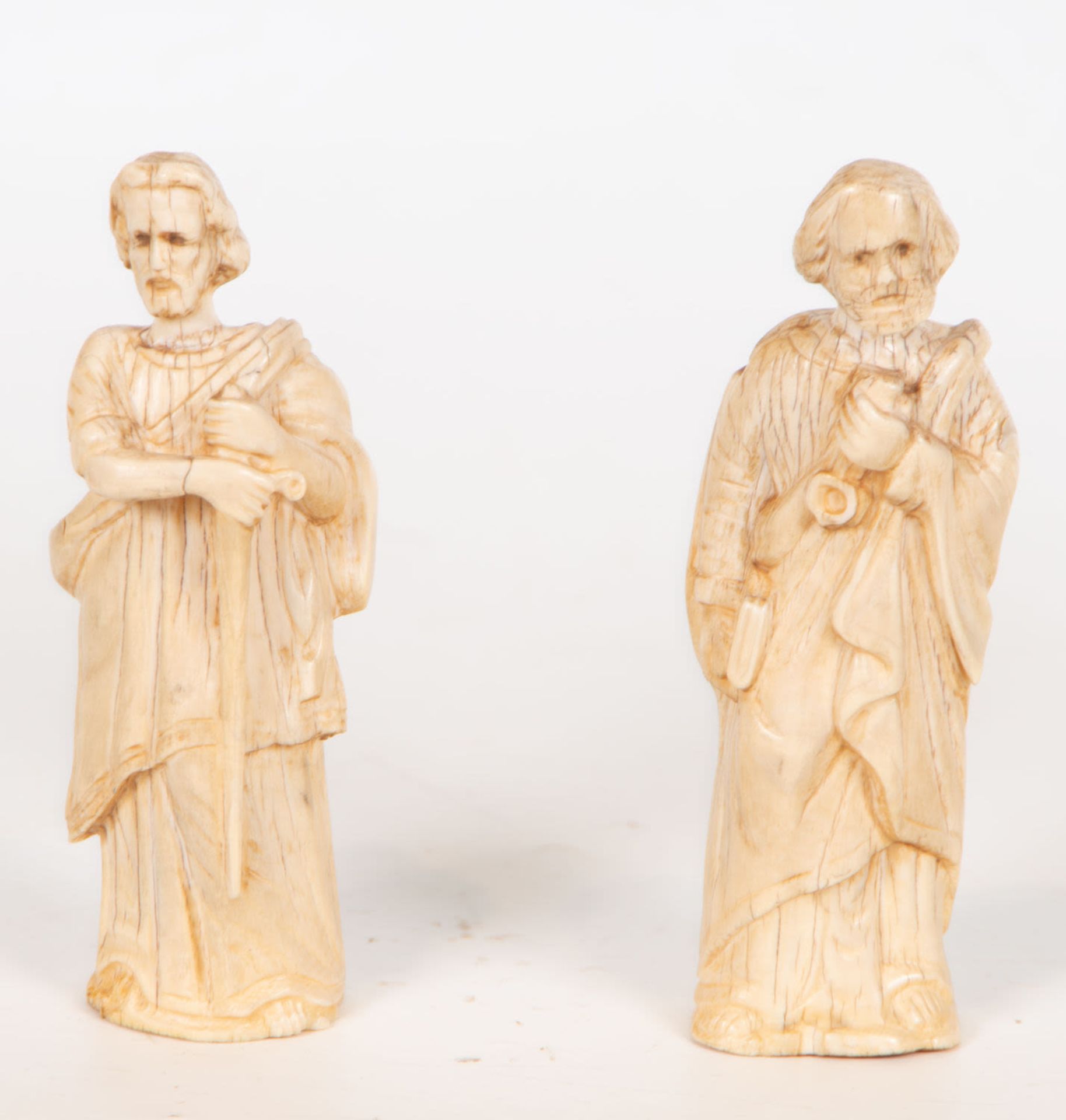 Saint Peter and Saint Paul in Ivory, Central European School, 17th century