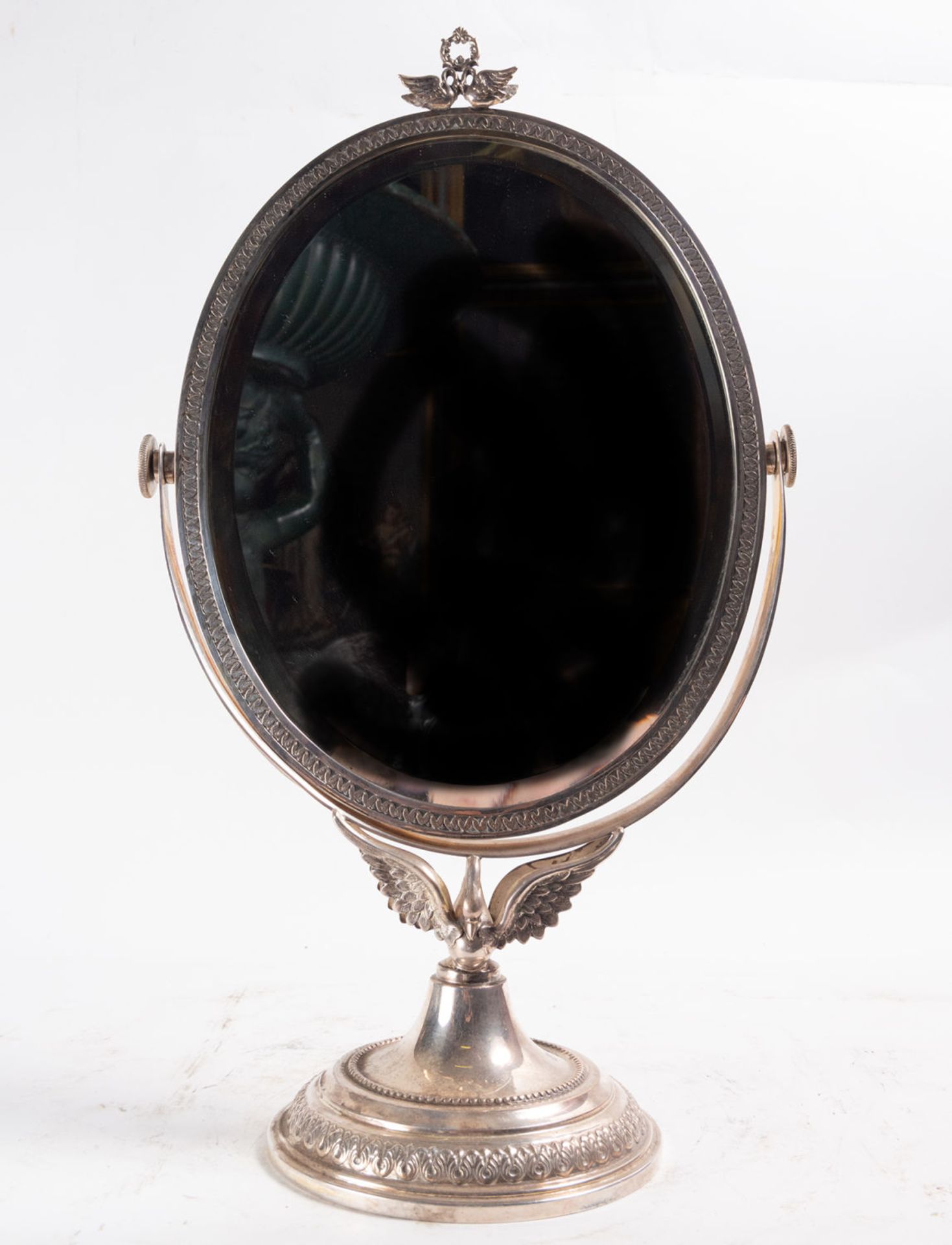Empire style silver mirror, 19th century - Image 2 of 2