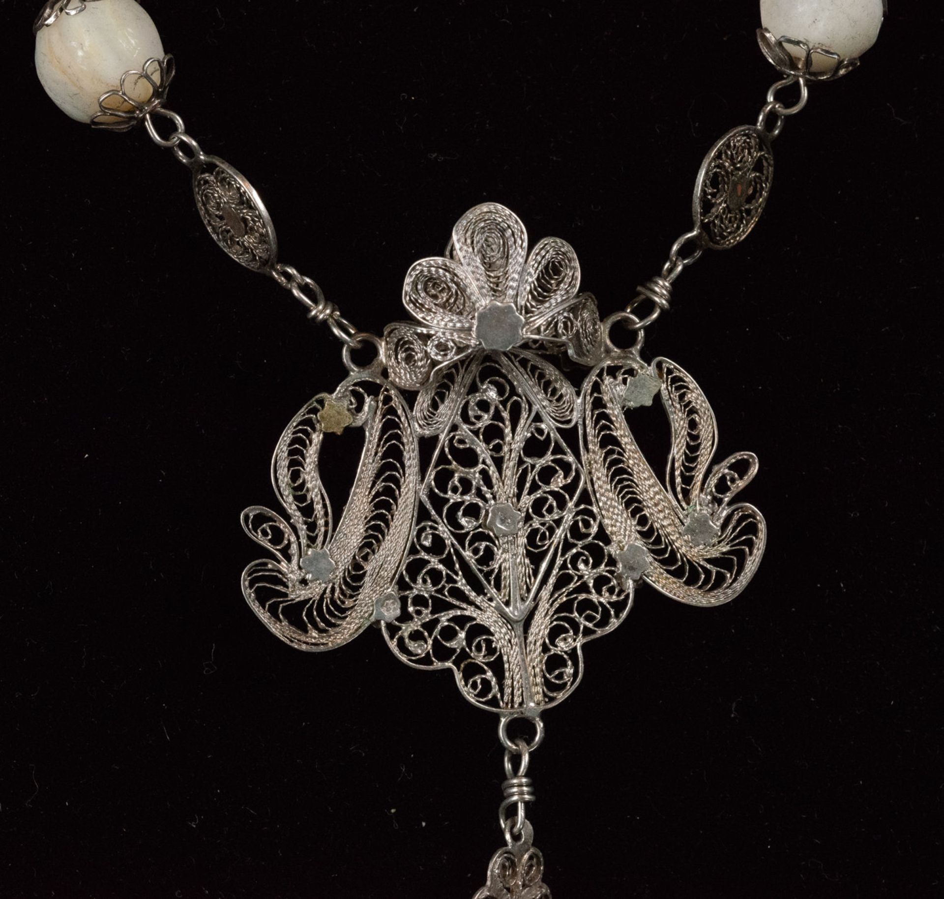 Rare Rosary in Silver Filigree and Mother of Pearl beads, Italy, 19th century - Bild 2 aus 5