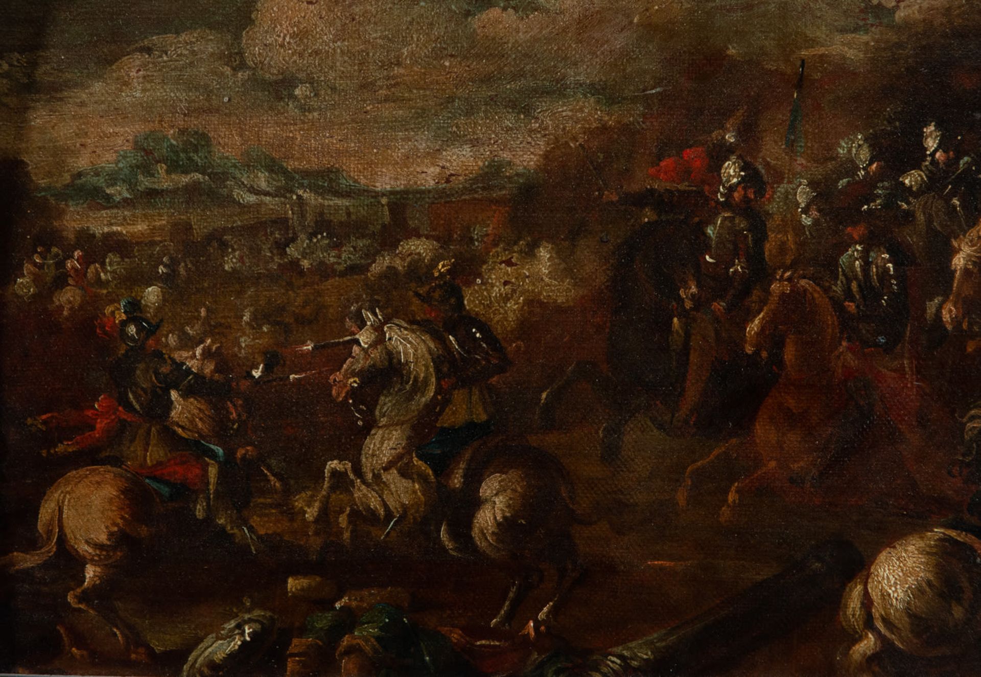 Cavalry Charge, Battle scene, Italian or Austrian school, 18th century - Image 3 of 4
