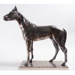 Magnificent sculpture of Horse in low silver from 700, 20th century