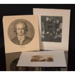 Lot of 4 Engravings on plate, 19th century